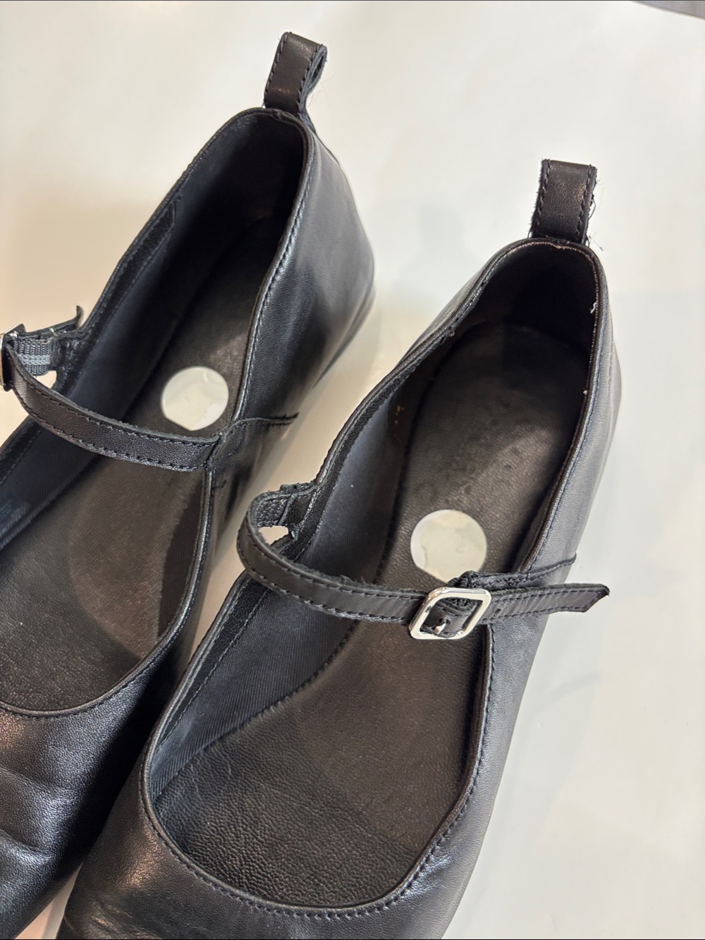 Vagabond Delia Black Leather Mary Jane Ballet Flats EU 38 Square Toe - Picture 11 of 16